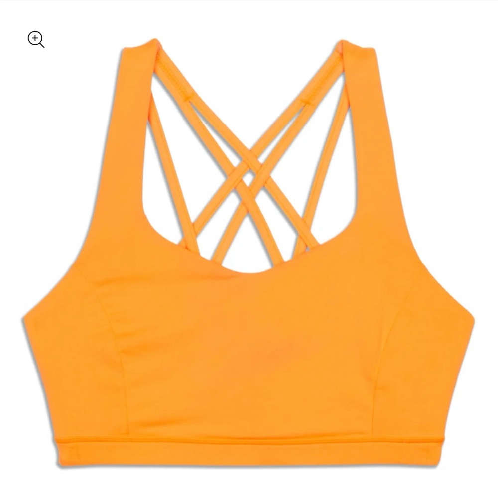 Lululemon Free to be Serene Bra Size 4 in orange yellow color